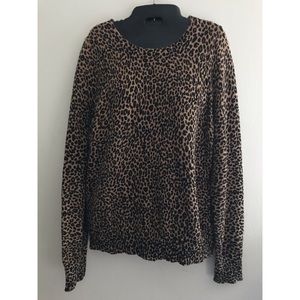 Women’s Loft Size XL Animal Print Sweater Cotton